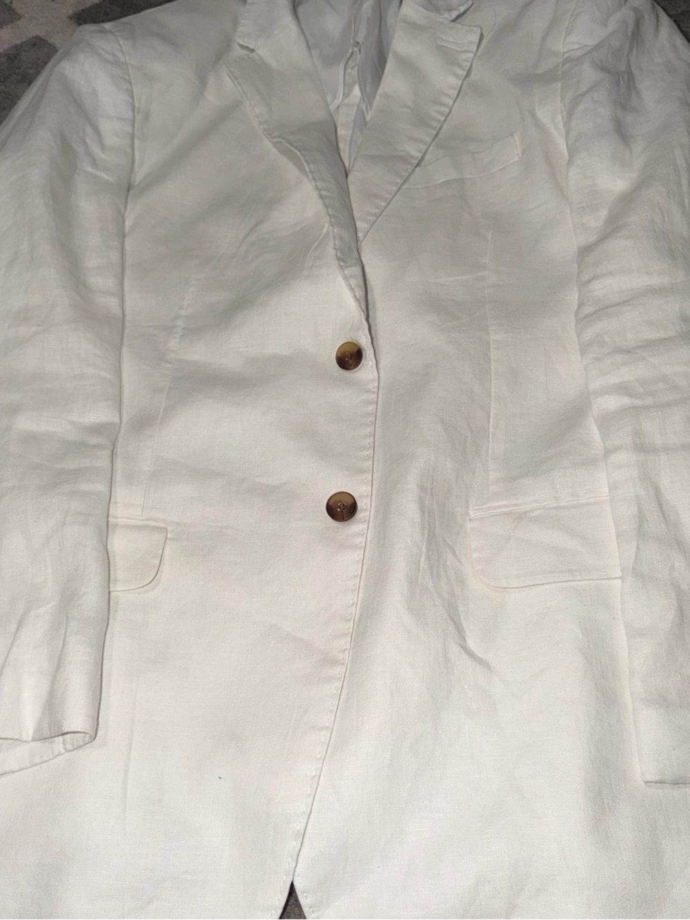 Men’s 46R white linen blazer worn once
